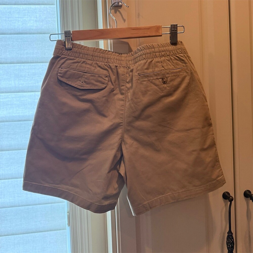 Polo Ralph Lauren Chino Shorts Boys Size 18 Beige Pull-On Elastic Waist - Picture 3 of 4
